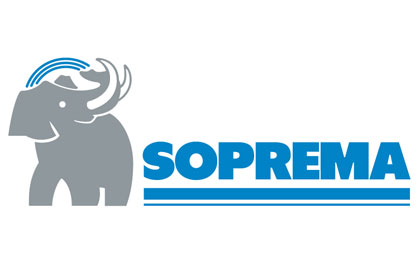 Logo de l'entreprise partenaire SOPREMA, un de nos fournisseurs de membranes de toiture